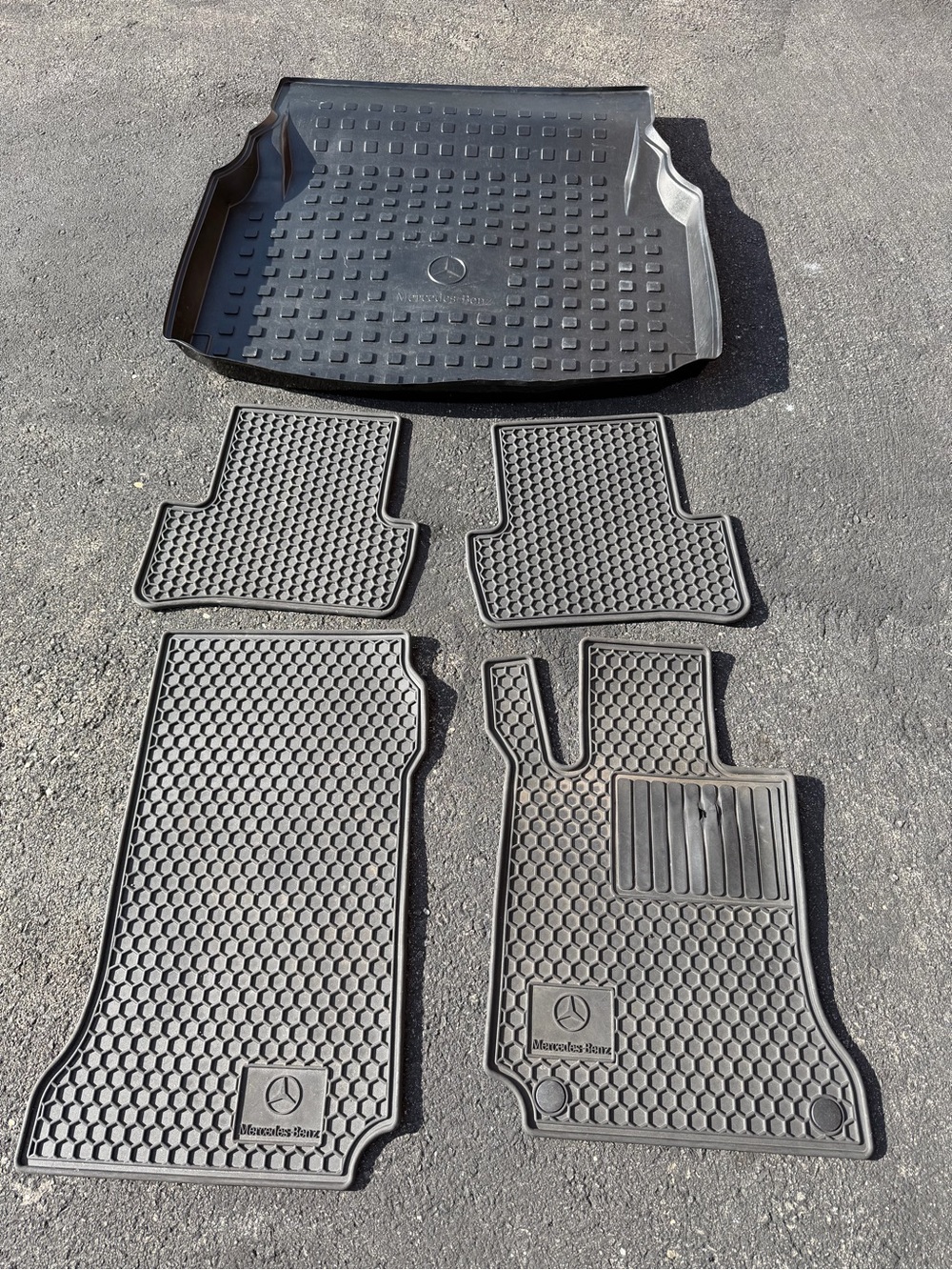 Genuine OEM Mercedes Benz All Weather Rubber Floor Mats and Cargo Trunk Mat